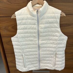 White Light Pink Puffer Vest (real down)